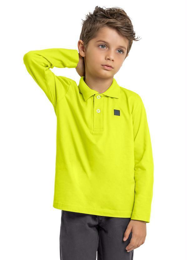 Vista 2 Camisa Polo Infantil Menino Verde Quimby Quimby