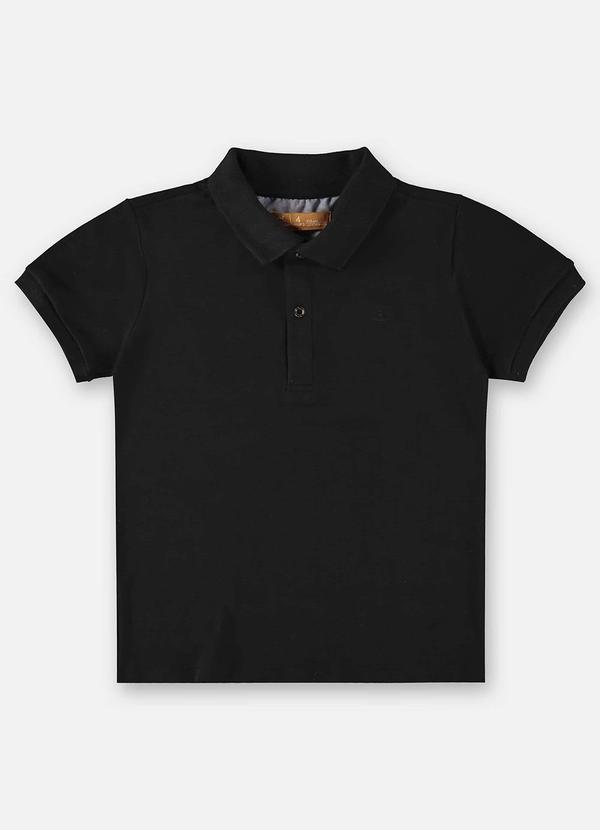 Camisa Polo Infantil para Menino Preto