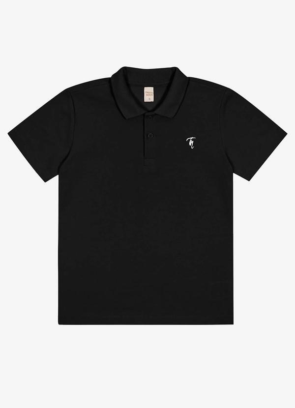 Vista 2 Camisa Polo Infantil Preto Trick Nick Trick Nick