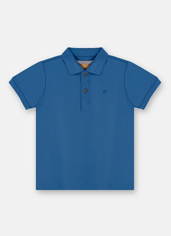 Camisa Polo Infantil Suedine Azul