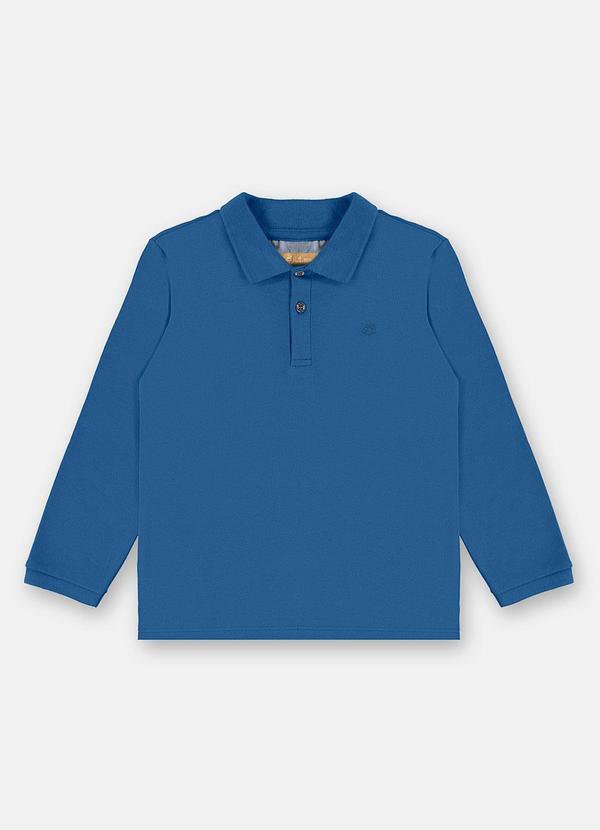 Camisa Polo Infantil Suedine Azul