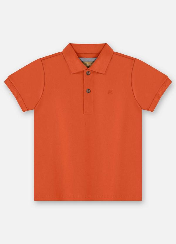 Vista 2 Camisa Polo Infantil Suedine Laranja Up Baby Up Baby