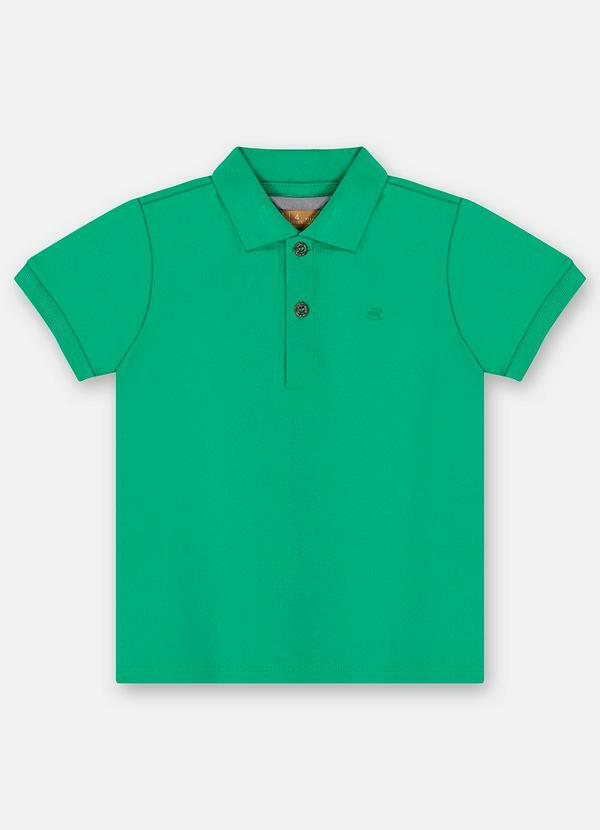 Vista 2 Camisa Polo Infantil Suedine Verde Up Baby Up Baby