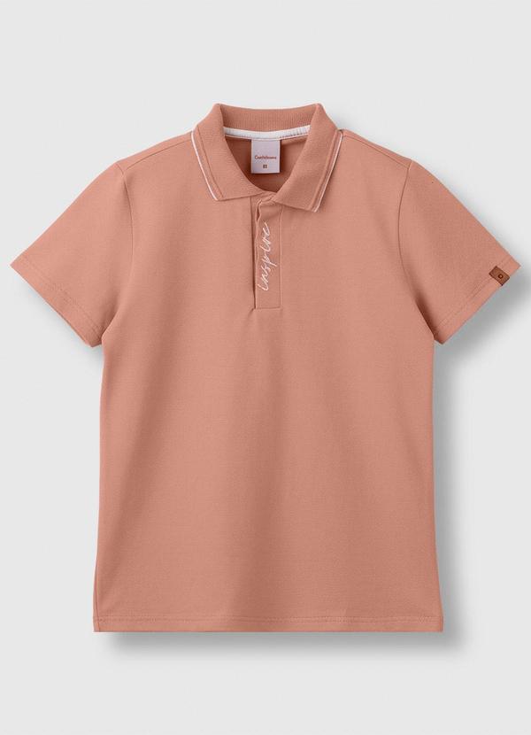 Camisa Polo Inspire em Piquet Salmão