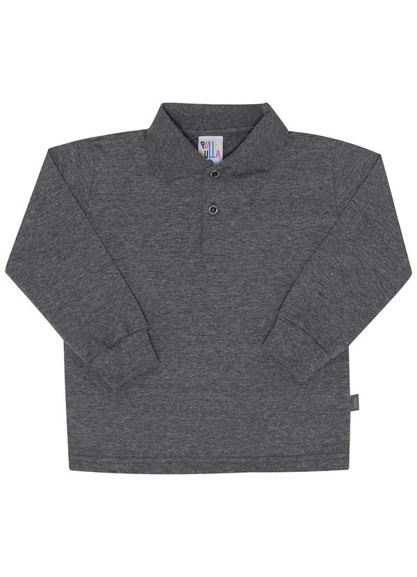 Vista 2 Camisa Polo Menino Cinza