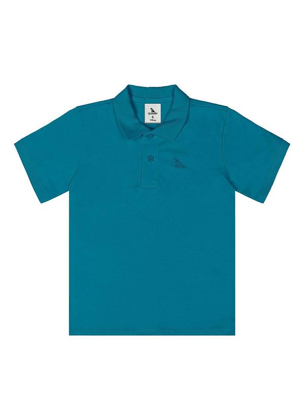 Camisa Polo Meia Malha Azul
