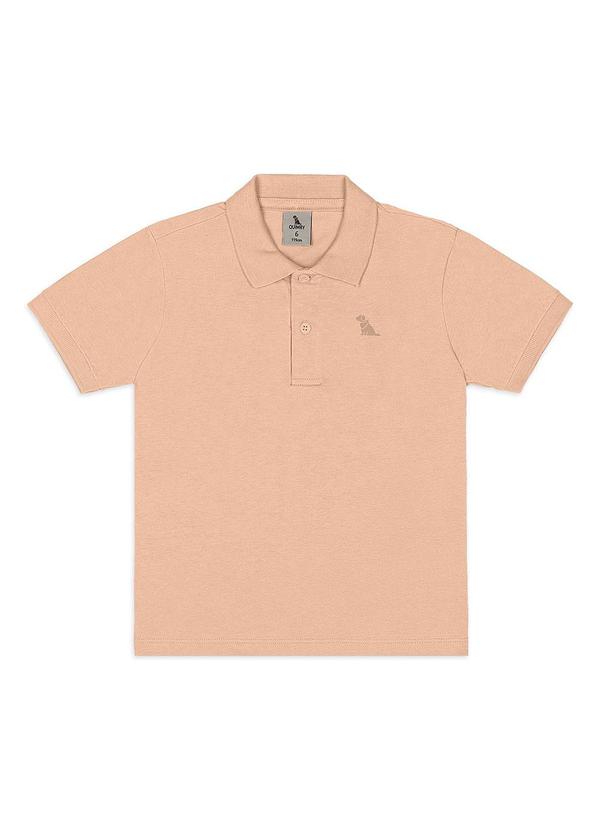 Camisa Polo para Menino em Algodão Marrom