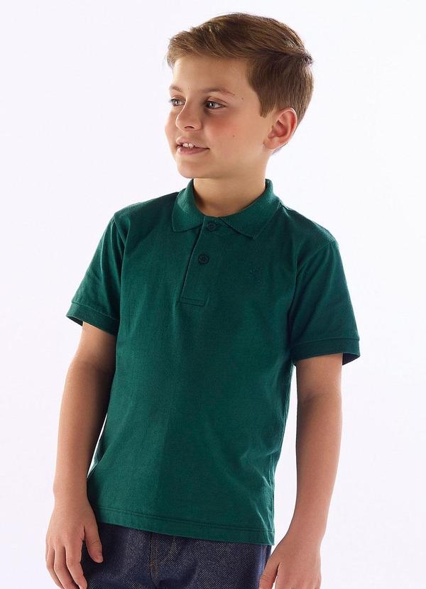 Camisa Polo para Menino em Algodão Verde