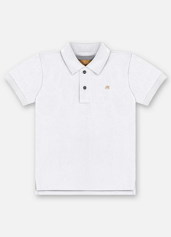 Vista 2 Camisa Polo Piquet Infantil Branco Up Baby Up Baby