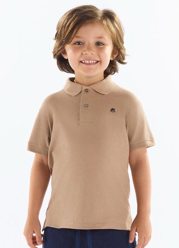 Vista 2 Camisa Polo Piquet Infantil Marrom Up Baby Up Baby