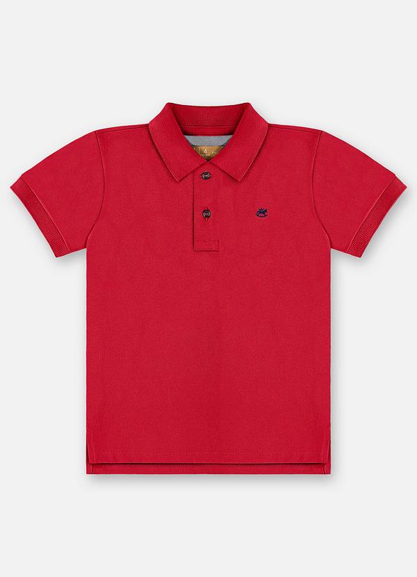 Vista 2 Camisa Polo Piquet Infantil Vermelho Up Baby Up Baby