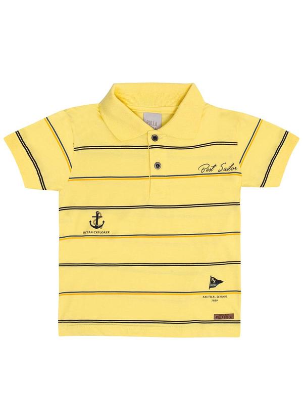 Polo Meia Malha Amarelo