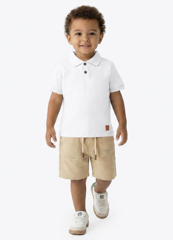 Polo Meia Malha Branco