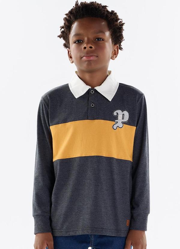 Polo Meia Malha Preto