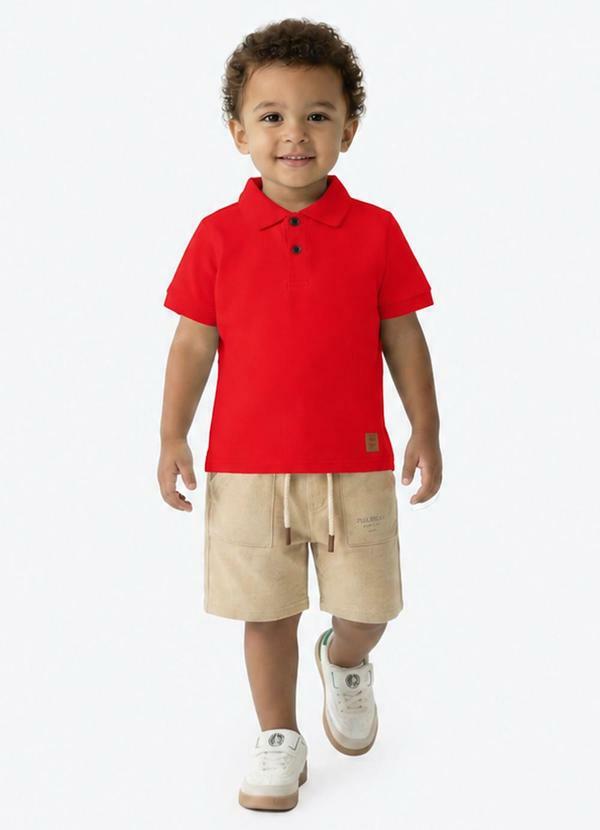 Polo Meia Malha Vermelho