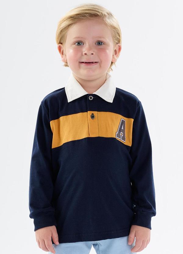 Polo Piquet com Elastano Azul