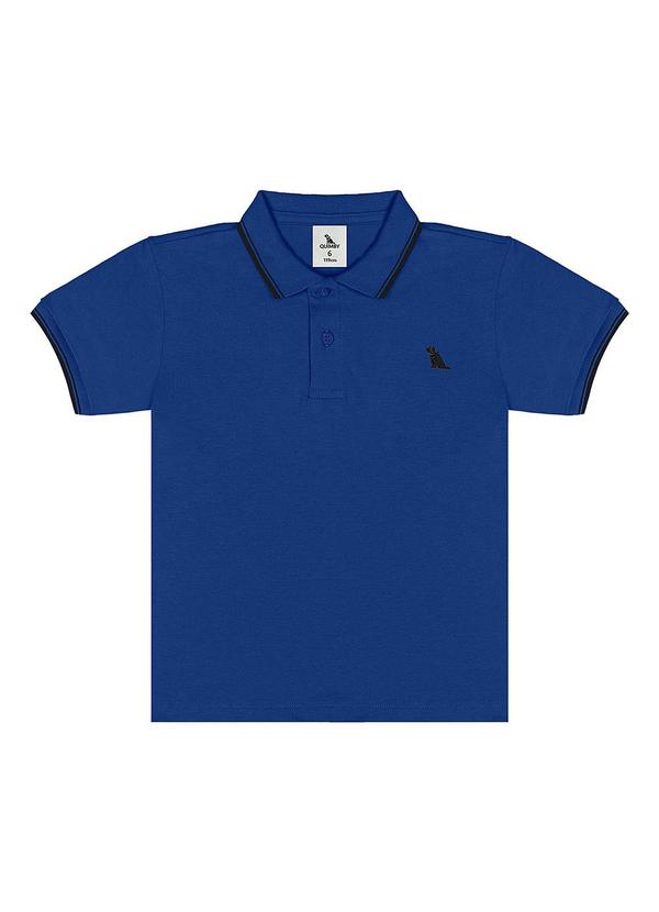 Polo Piquet com Elastano Azul