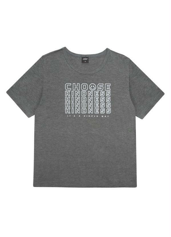 Blusa Juvenil Feminina Kindness Cinza