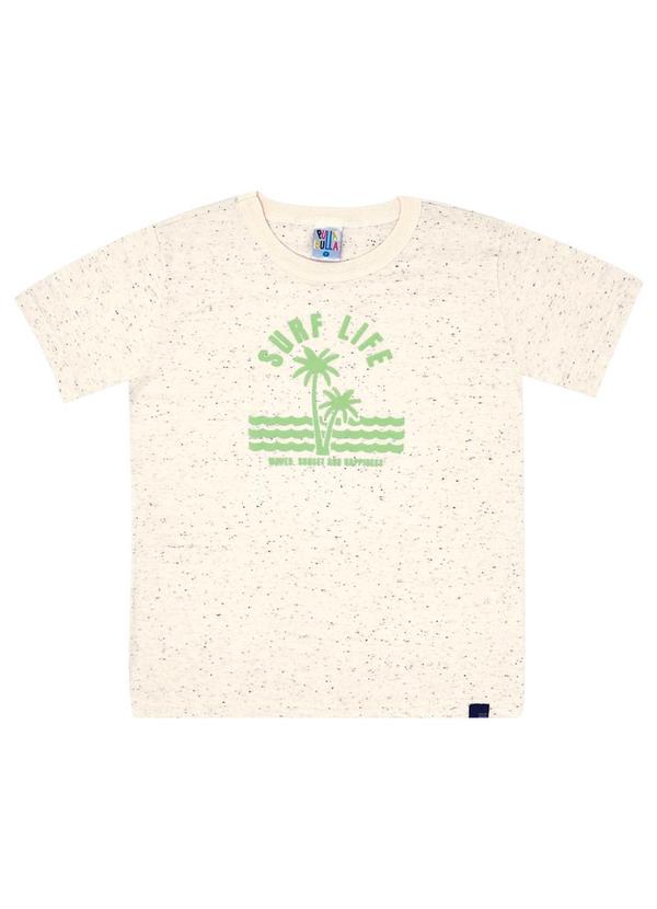 Vista 2 Blusa Piquet Menino Bege Pulla Bulla Pulla Bulla