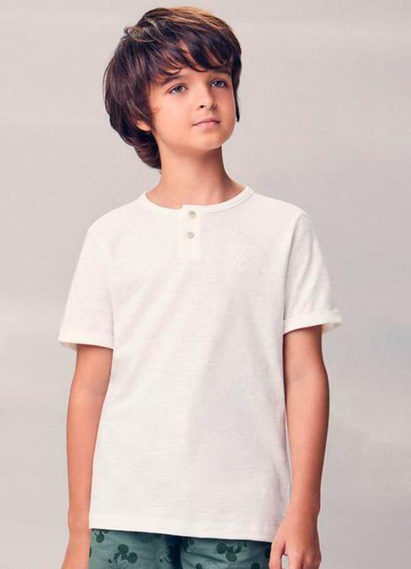 Camisa Flamê com Peitilho Branco