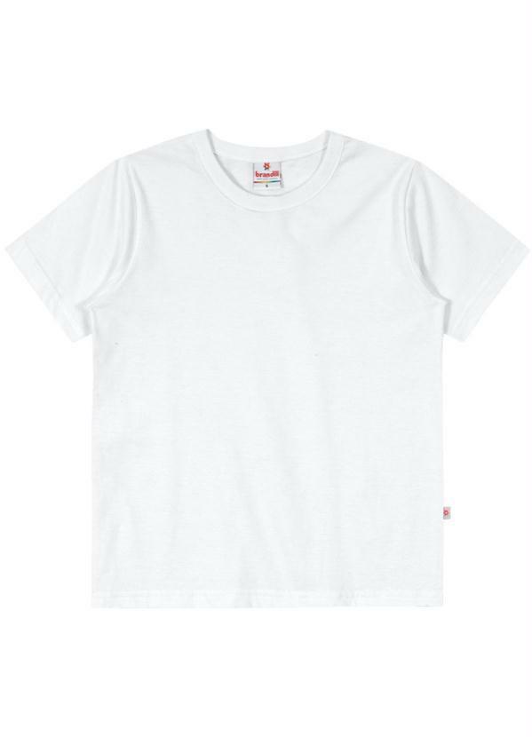 Vista 2 Camisa Infantil Menino Malha Branco Brandili Brandili