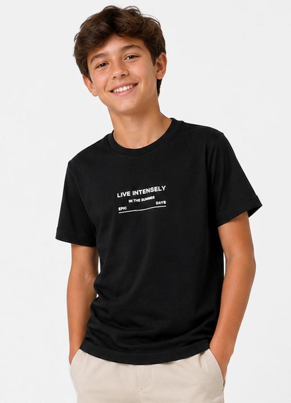 Camisa Masculina Infantil Malhão Fruit Preto
