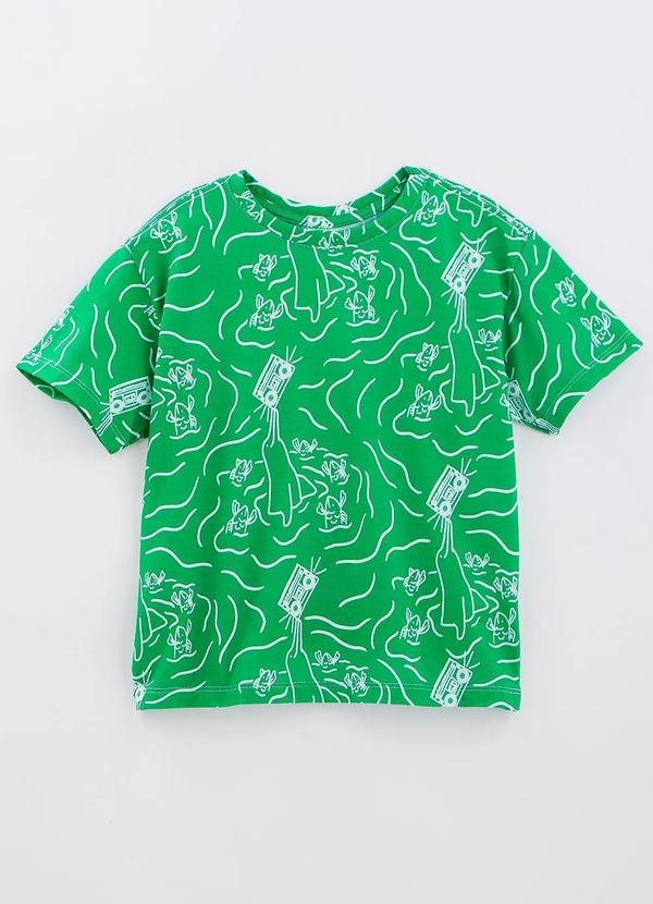 Camiseta 100% Algodão Boom Boto Verde