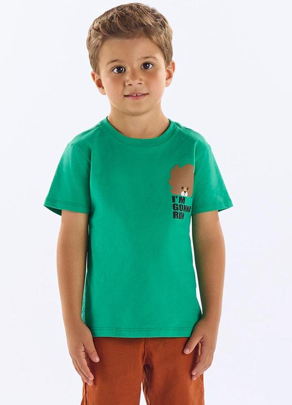 Camiseta Algodão Infantil Verde