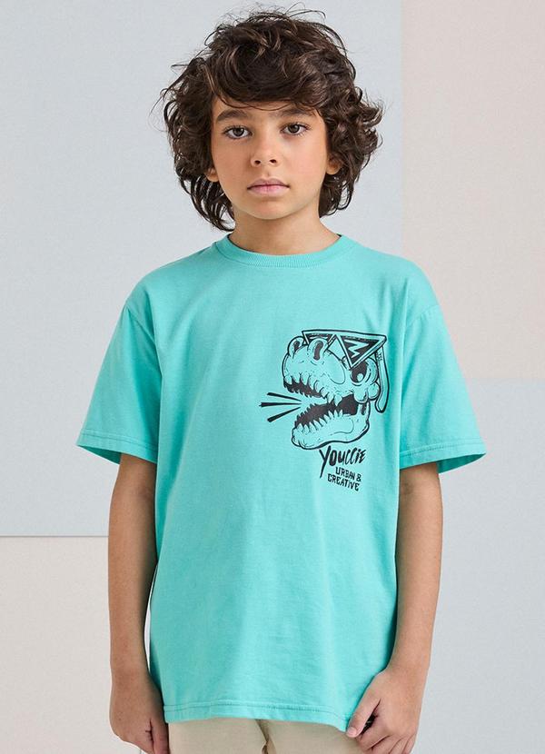 Camiseta Azul Acqua do Dino Azul