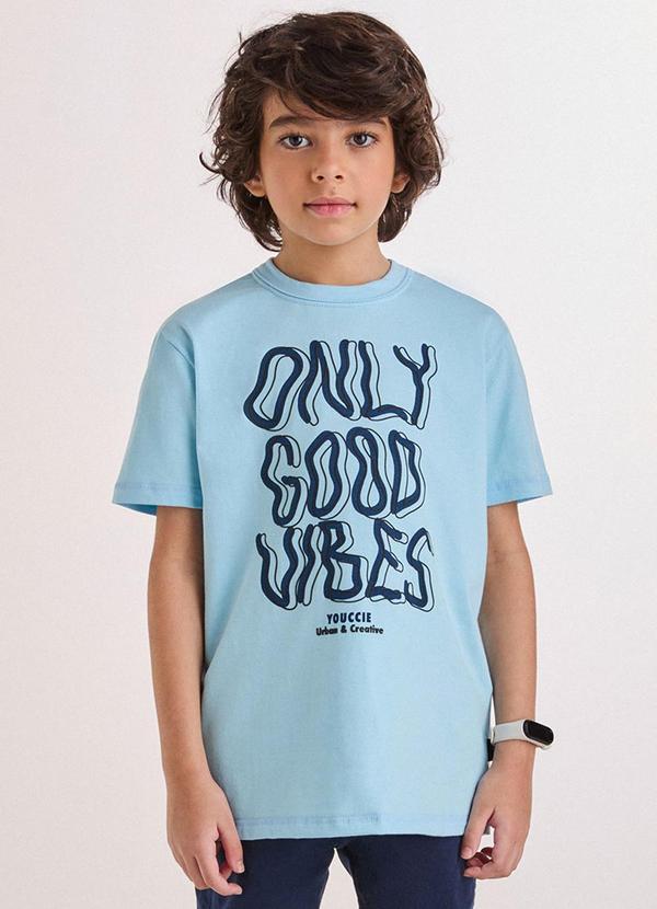 Camiseta Azul Only Good Vibes Azul