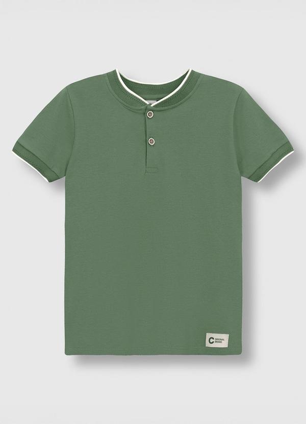 Camiseta Básica em Piquet Verde