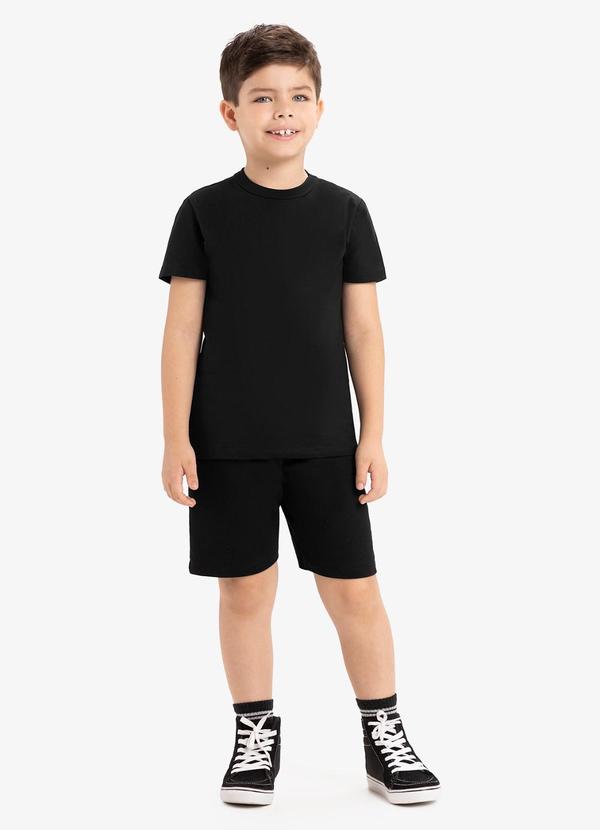 Camiseta Básica Infantil MeninoPreto
