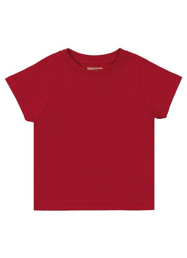 Camiseta Basica Manga Curta Vermelho