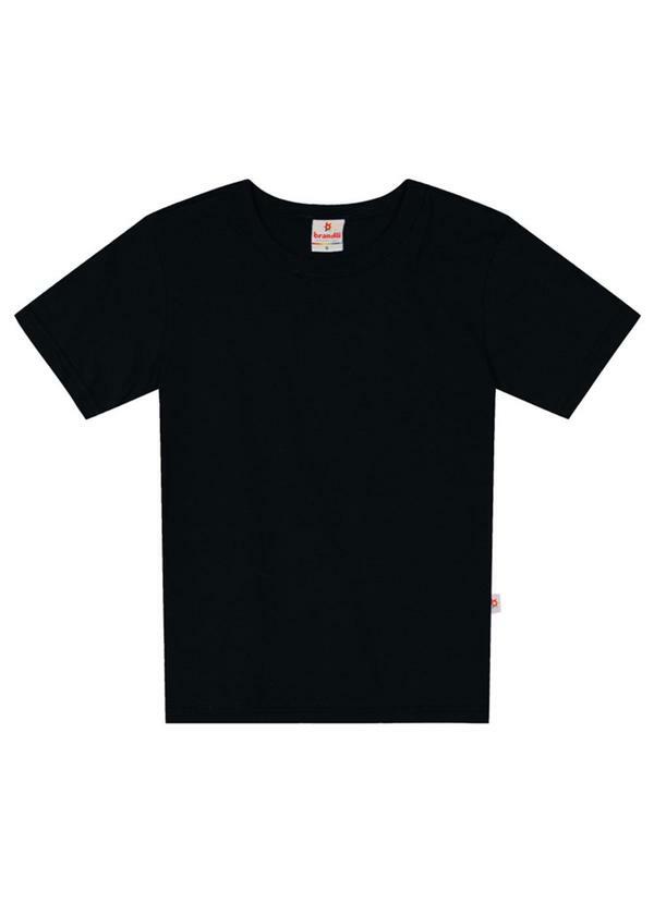 Camiseta Básica Menino em Malha Preto