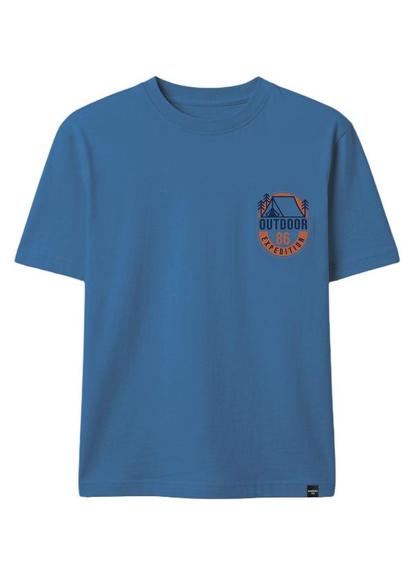 Camiseta Básica Outdoor Expedition Azul Pastel