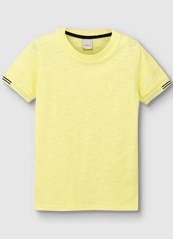 Camiseta Básica Rajada Menino Amarelo