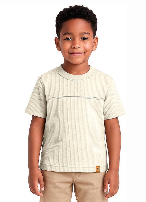Camiseta Básica Texturizada Off White