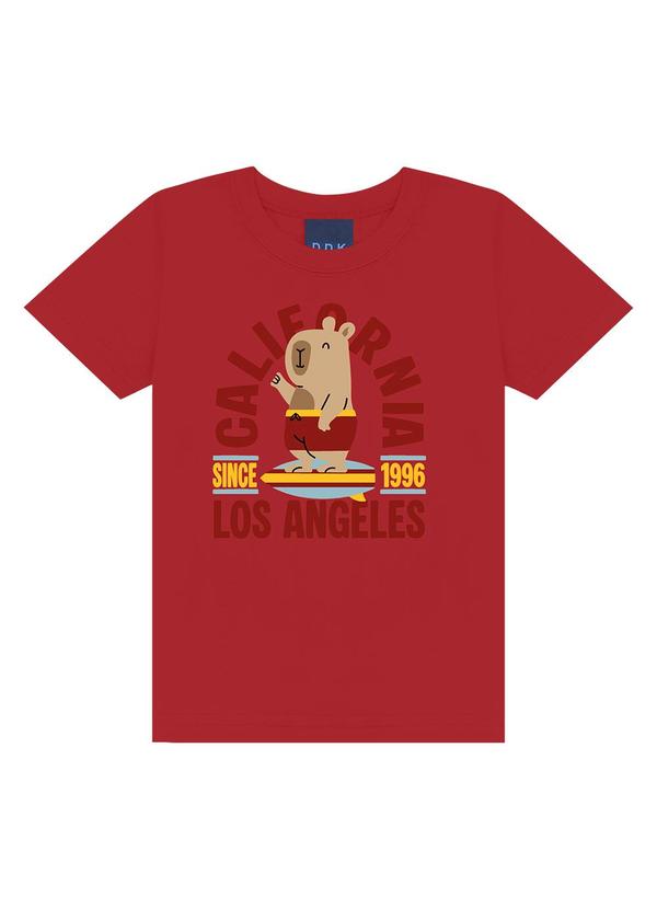 Camiseta Bebê California Los Angeles Vermelho