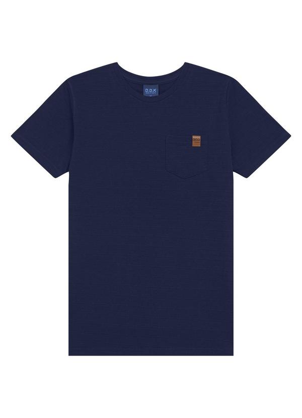 Camiseta Bebê com Bolso e Etiqueta Azul