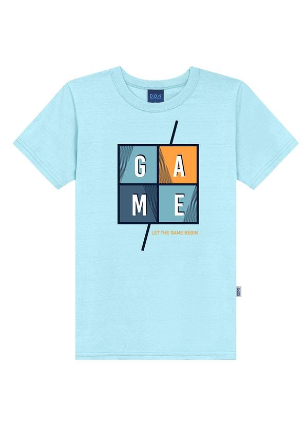 Camiseta Bebê Estampa Game Azul