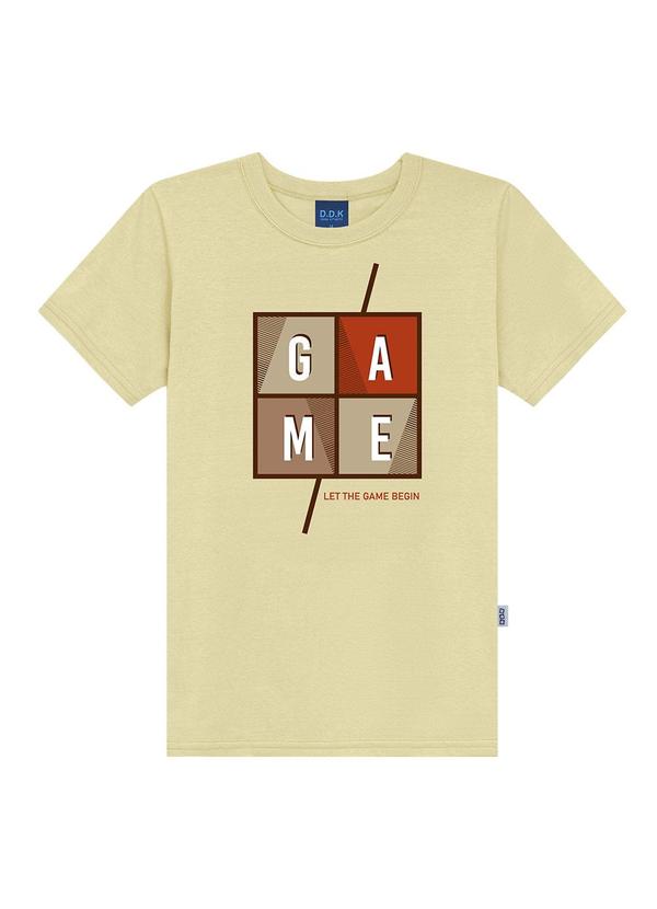Camiseta Bebê Estampa Game Marrom