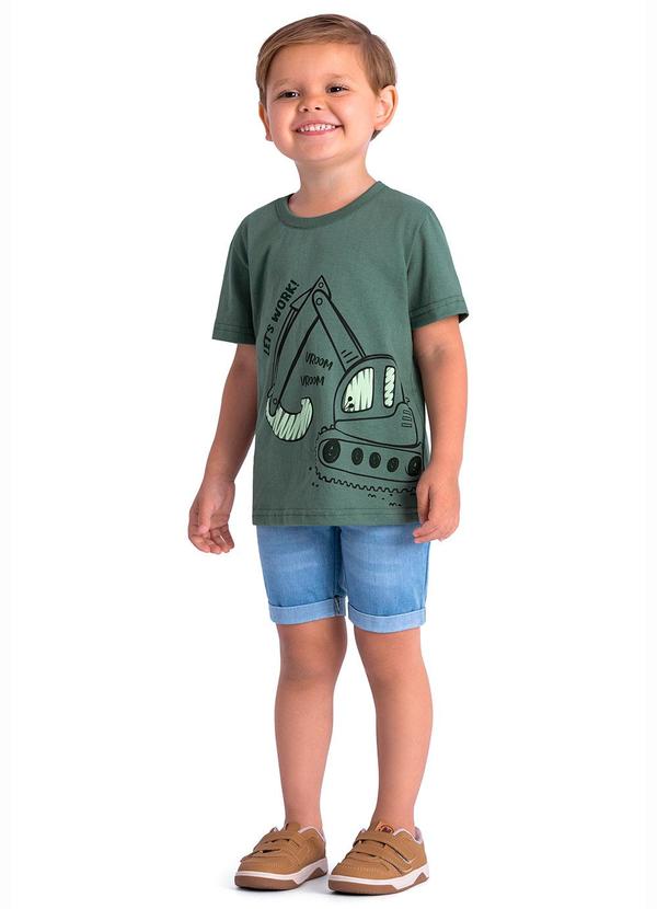 Camiseta Bebê Lets Work Verde