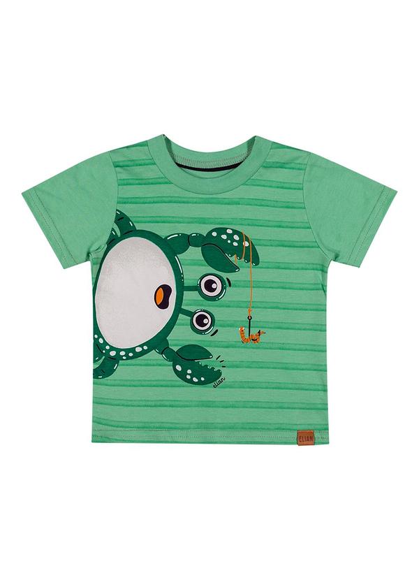 Vista 2 Camiseta Bebê Menino Caranguejo Elian Verde Elian