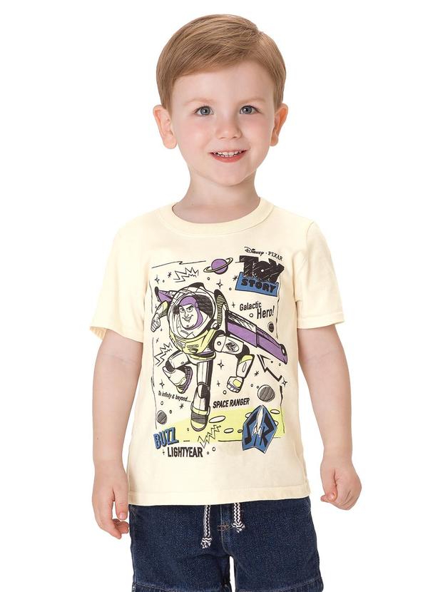 Camiseta Buzz Lightyear® em Malha Bege