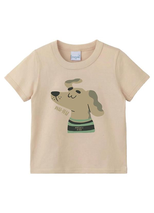 Camiseta Cachorro Au Au Bege