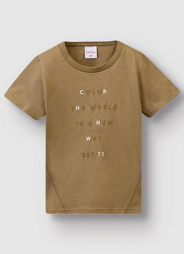 Camiseta Color The World In a New Way Cáqui