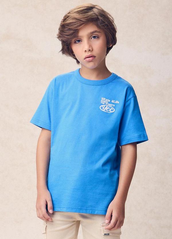 Vista 2 Camiseta com Estampa de Skate Azul Youccie Youccie