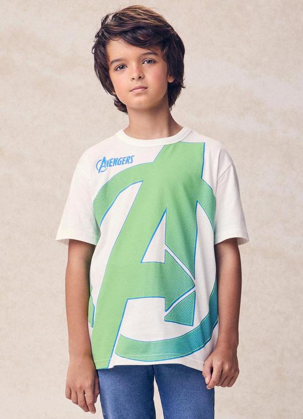 Camiseta com Estampa do Avengers Branco
