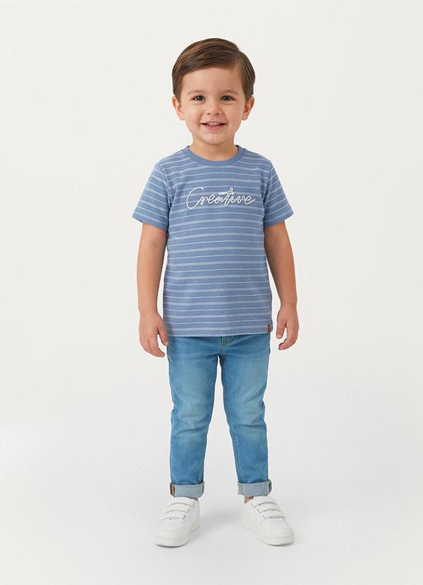 Camiseta Creative Piquet Linho Azul Claro