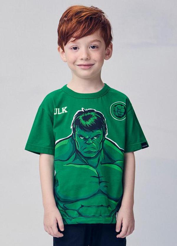 Vista 2 Camiseta do Incrível Hulk Verde Youccie Youccie